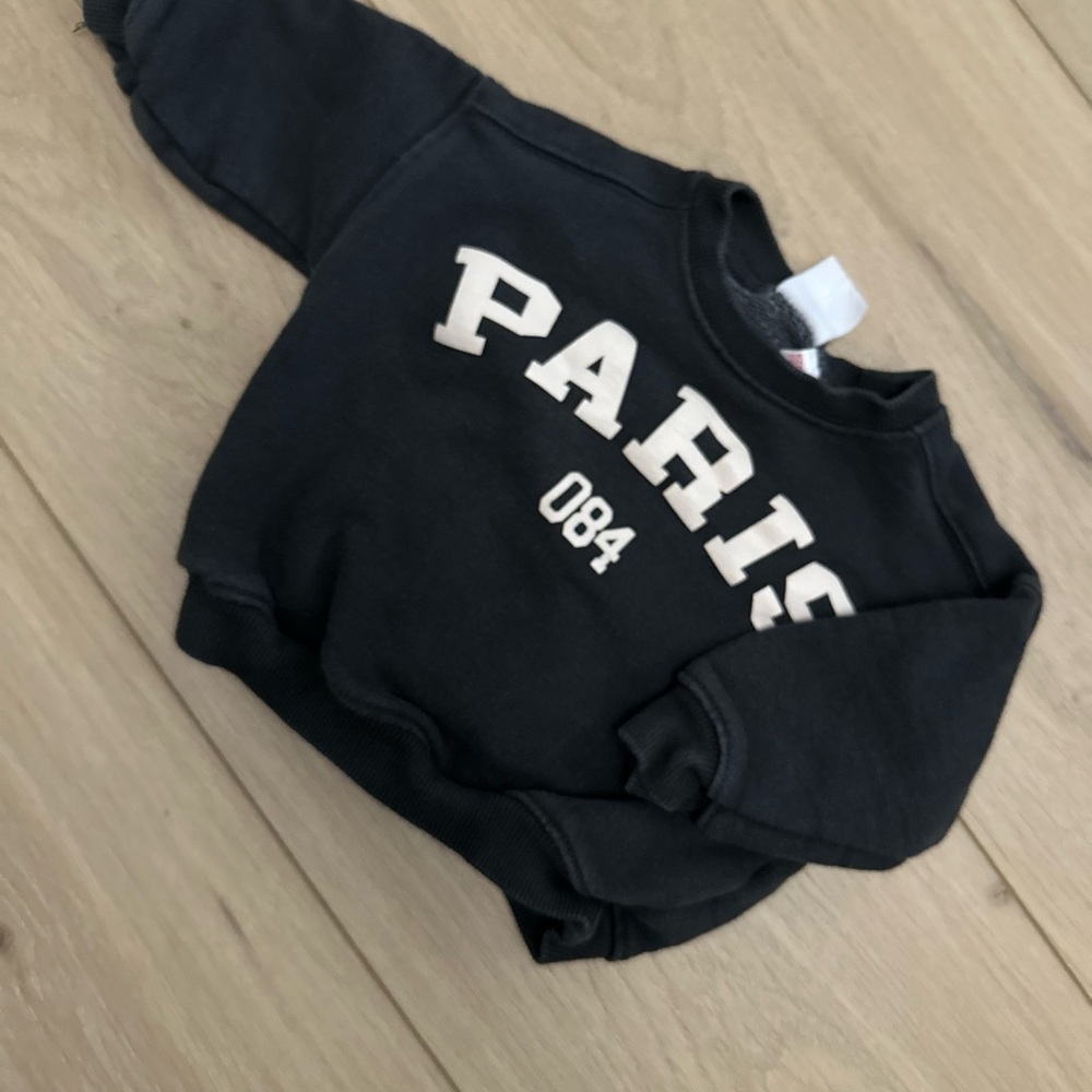 Zara Kids Black Paris Sweatshirt